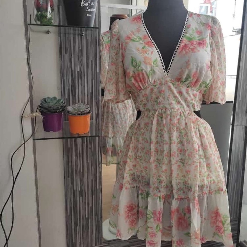 Love Colette V-Neck Floral Mini Dress